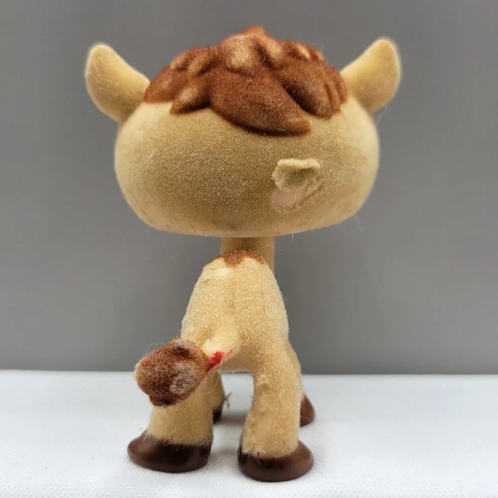 Littlest Pet Shop LPS #997 Camel Flocked Horse Figure Brown & Tan Hasbro